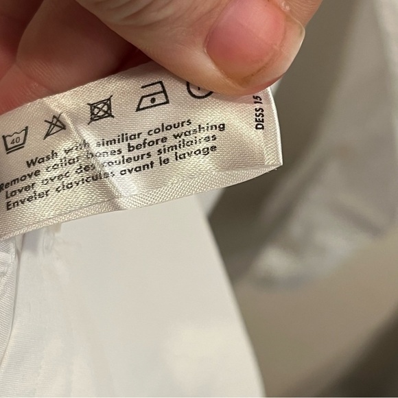 PINK Thomas Pink classic white button down long sleeve shirt 18-35 1/2 - Picture 11 of 12